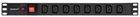 Listwa zasilająca Qoltec antyprzeciążeniowa do szafy RACK 19" 2 m czarna (5901878539980) - obraz 1