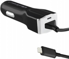 Ładowarka samochodowa Qoltec 15 W kabel USB Type-C Czarny (5901878501390) - obraz 1