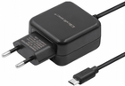 Мережевий зарядний пристрій Qoltec 12 W Micro-USB Black (5901878501963) - зображення 1
