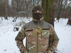 Кофта армейская из флиса для ЗСУ с накладками на плечах и локтях 56 размера цвета мультикам 2744 - изображение 4
