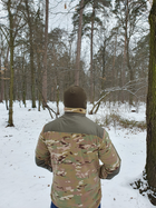 Кофта армейская из флиса для ЗСУ с накладками на плечах и локтях 54 размера цвета мультикам 2744 - изображение 5