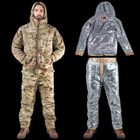 Тактичний Зимовий військовий костюм з тепловідбійною підкладкою Omni Hit Multicam Куртка з капюшоном та зимові штани Ріп Стоп XL Мультикам HWMRZZ0026800-2 - зображення 1