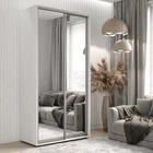 Шафа-купе Viant Light 120х60х240 см Біла Дзеркала