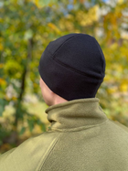 Військова шапка під шолом на флісі 300г/м Black Розмір 55-57 - зображення 1