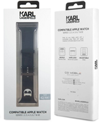 Pasek Karl Lagerfeld Silicone Choupette Heads KLAWLSLCK do Apple Watch Series 1/2/3/4/5/6/7/8/SE/SE2/Ultra 42-45 mm Czarny (3666339031671) - obraz 4