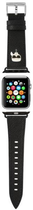 Pasek Karl Lagerfeld Saffiano Karl Heads KLAWMOKHK do Apple Watch Series 1/2/3/4/5/6/7/SE 38-41 mm Czarny (3666339033712) - obraz 1