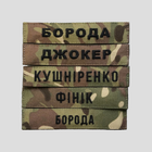 Шеврон Прізвище ЗСУ, позивний (мультикам, вибір шрифту) на липучці