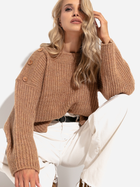 Sweter damski luźny Fobya F1265 42/44 Caramel (5903707126866) - obraz 3
