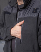 Флисовая кофта черная полиция с Водонепроницаемыми вставками и липучками под шевроны 50 - изображение 3