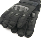 Тактичні рукавички з протектором із махровою підкладкою (арт. 23-17-31) чорний - зображення 4
