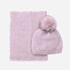 Комплект жіночий шапка + хомут Art Of Polo cz19804 One Size Рожевий (5902021131501) - зображення 1