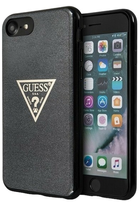 Панель Guess Glitter Triangle для Apple iPhone 7/8/SE 2020/SE 2022 Чорна (3700740448182) - зображення 1