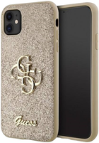 Панель Guess Glitter Script Big 4G для Apple iPhone 11 Золотий (3666339147686)