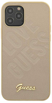 Etui Guess Iridescent Love Script Gold Logo do Apple iPhone 12 Pro Max Gold (3700740480724) - obraz 2