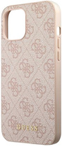 Etui Guess 4G Metal Gold Logo do Apple iPhone 12/12 Pro Pink (3666339005085) - obraz 2