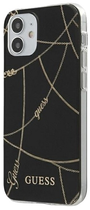 Панель Guess Gold Chain Collection для Apple iPhone 12 mini Чорний (3700740481301) - зображення 1