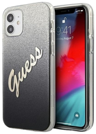 Панель Guess Glitter Gradient Script для Apple iPhone 12 mini Чорна (3700740494707)