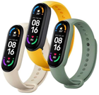 Pasek Xiaomi 34141 do Mi Smart Band 5/6 Kość słoniowa/Zółty/Oliwkowy 3 szt (6934177745638)