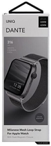 Pasek Uniq Dante Stainless Steel do Apple Watch Series 1/2/3/4/5/6/7/8/SE/SE2 42-45 mm Grafitowy (8886463675786) - obraz 2