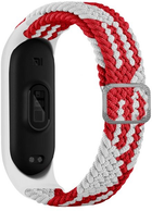 Pasek Beline Textile do Xiaomi Mi Band 5/6/7 Czerwony-Biały (5904422914110) - obraz 1