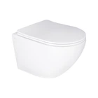 Унитаз подвесной Qtap Jay безободковый Ultra Quiet с сиденьем Soft-close QT07335177W