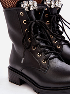 Жіночі зимові черевики високі Zazoo 1757 37 Чорні (5905677982183) - зображення 8