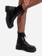 Жіночі черевики високі Dedinva 37 Чорні (5905677979855) - зображення 8