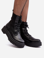Жіночі черевики високі Dedinva 40 Чорні (5905677979886) - зображення 5