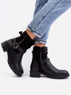 Жіночі зимові черевики низькі Cillolis 38 Чорні (5905677979749) - зображення 4
