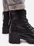 Жіночі зимові черевики високі Vinceza Evrarda 37 Чорні (5905677956849) - зображення 10