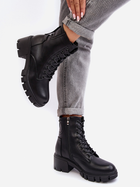 Жіночі зимові черевики високі Vinceza Evrarda 40 Чорні (5905677956870) - зображення 3