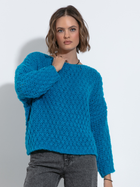 Sweter damski luźny Fobya F1499 36/38 Granatowy (5903707146970)