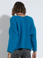 Sweter damski luźny Fobya F1499 36/38 Granatowy (5903707146970) - obraz 2