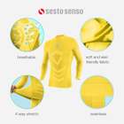Koszulka męska termiczna długi rękaw Sesto Senso CL40 L/XL Żółta (5904280038225) - obraz 8