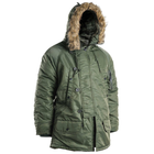 Куртка парка Аляска с мехом US N3B TEESAR® PARKA Оливковая S - изображение 3