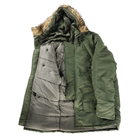 Куртка парка Аляска с мехом US N3B TEESAR® PARKA Оливковая S - изображение 7