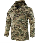 Тактический комплект военной одежды Brutal's Multicam, убакс с длинным рукавом и налокотниками, брюки с наколенниками+ куртка M65 Мультикам р.3XL - изображение 4