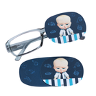 Оклюдер на окуляри дитячий текстильний Fuddy-Duddy 2шт для лівого і правого ока з малюнком Міні бос (O-5) - зображення 3