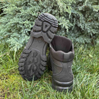 Высокие Кожаные Кроссовки черные / Демисезонная Обувь с защитой от влаги размер 40 - изображение 4