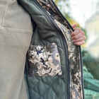 Мужская куртка с капюшоном и подстёжкой Soft Shell / Водоотталкивающая Верхняя одежда пиксель размер M - изображение 3