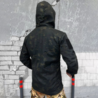 Демісезонна чоловіча Куртка Softshell на флісі з Капюшоном та Липучками під шеврони чорний мультикам розмір 2XL - зображення 4
