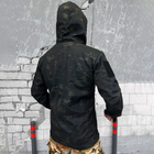 Демісезонна чоловіча Куртка Softshell на флісі з Капюшоном та Липучками під шеврони чорний мультикам розмір L - зображення 4