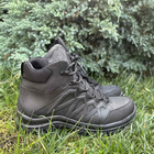 Высокие Кожаные Кроссовки черные / Демисезонная Обувь с защитой от влаги размер 46 - изображение 2
