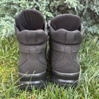 Высокие Кожаные Кроссовки черные / Демисезонная Обувь с защитой от влаги размер 46 - изображение 3