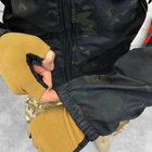 Демісезонна чоловіча Куртка Softshell на флісі з Капюшоном та Липучками під шеврони чорний мультикам розмір 3XL - зображення 8