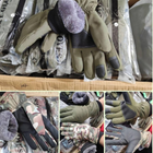Плотные зимние перчатки SoftShell на меху с сенсорными вставками мультикам размер универсальный - изображение 3