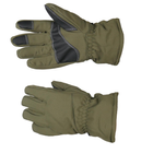 Плотные зимние перчатки SoftShell на флисе с сенсорными вставками олива размер универсальный L/XL - изображение 2