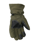 Плотные зимние перчатки SoftShell на флисе с сенсорными вставками олива размер универсальный L/XL - изображение 7