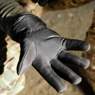 Зимние перчатки с меховой подкладкой черные размер универсальный - изображение 3