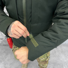 Чоловічий бушлат з підкладкою OMNI-HEAT та силіконовим утеплювачем 150 / Зимова куртка Oxford олива розмір M - зображення 8